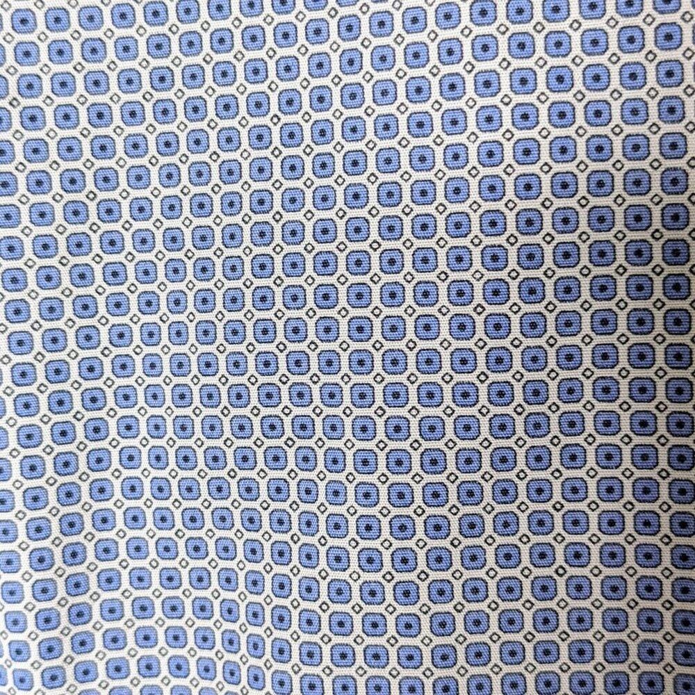 Tasso Elba Blue Geometric Pattern Button Up Shirt - Picture 5 of 9